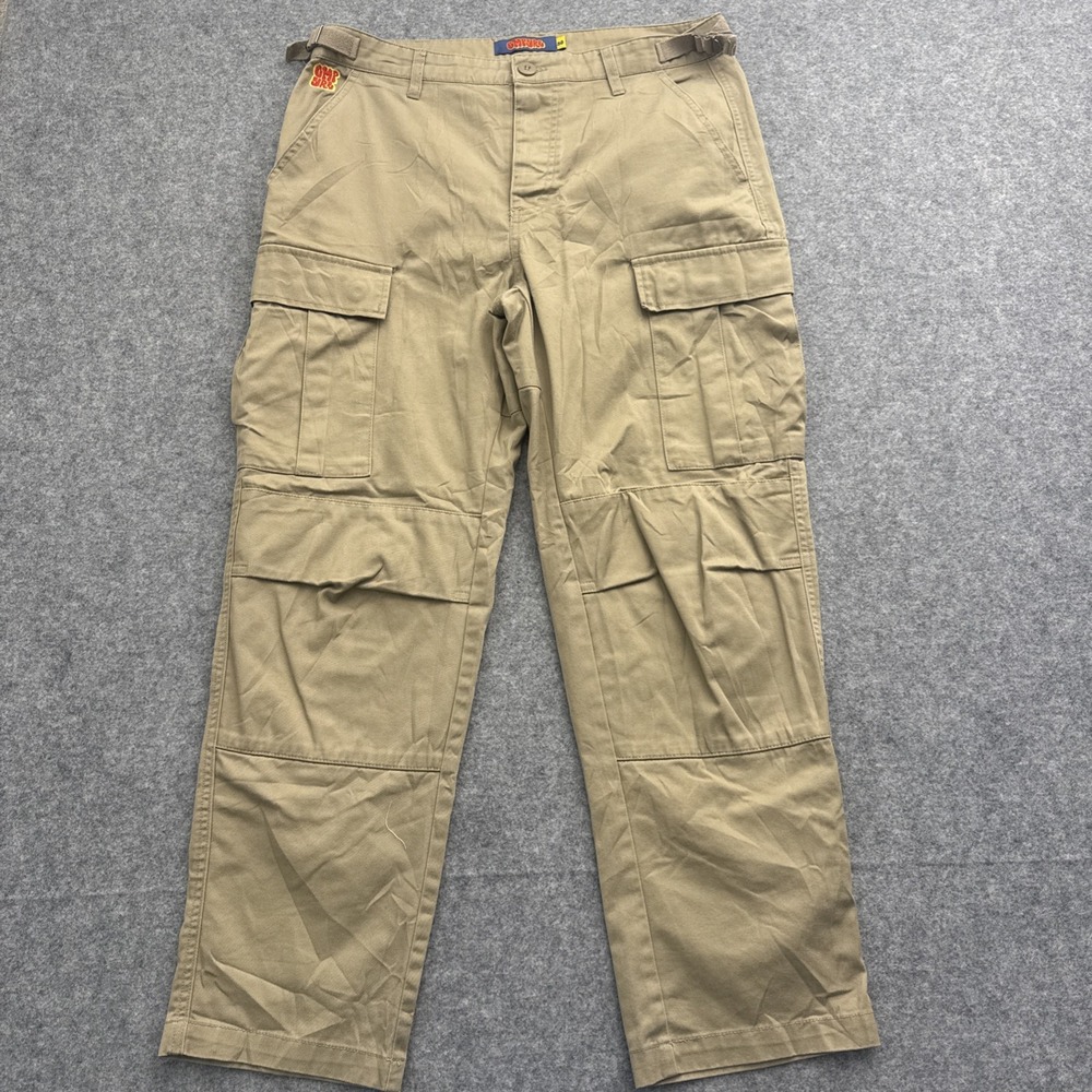 Empyre Relax Cargo Pants Men's Size 30 Tan Button‎ Fly Skater Y2K Streetwear